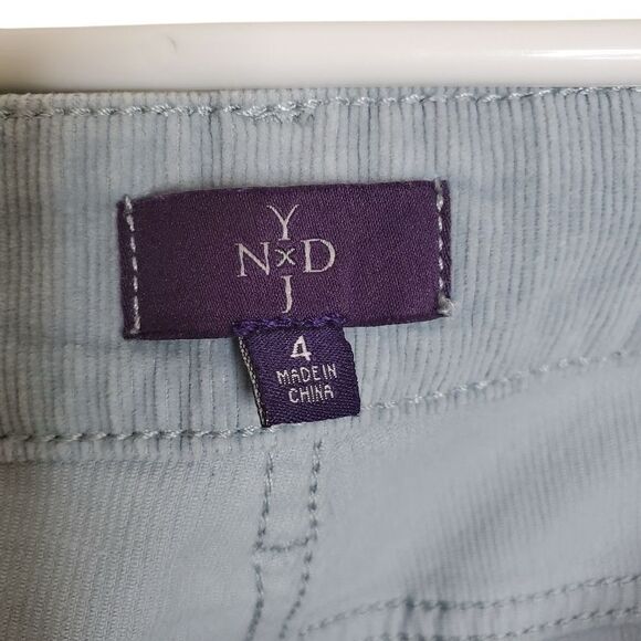 NYDJ Powder Blue Corduroy Stretch Mini Boot Cut Pants Size 4 - Picture 8 of 17